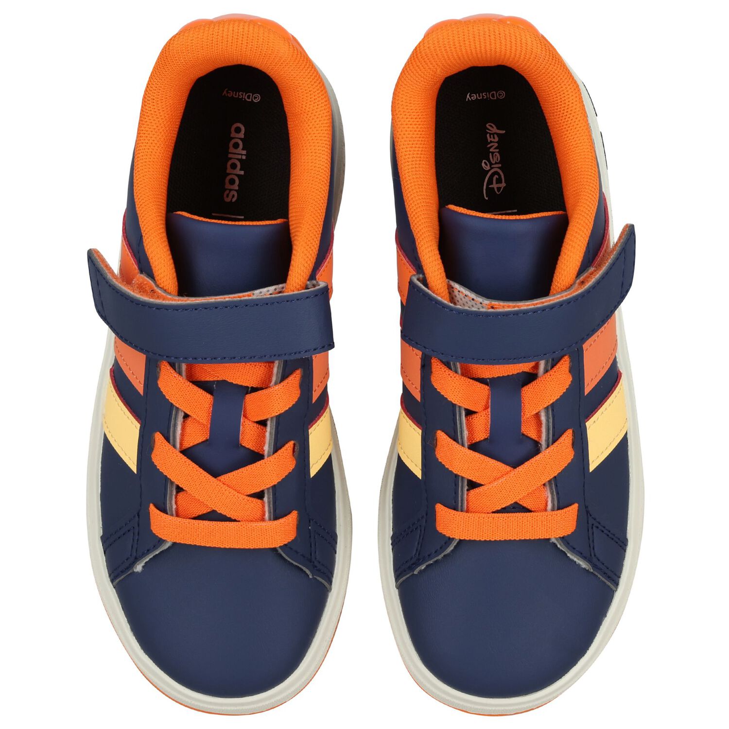 Boys Navy Blue Mickey Mouse Disney Grand Court Trainers, 1, hi-res