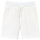 Boys White Logo Shorts, 5, hi-res