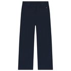 Boys Navy Blue Chino Trousers, 2, hi-res