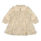 Baby Girls Beige 3D Chain Tulle Hazel Dress, 1, hi-res