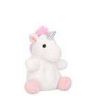 Girls White & Pink Palm Pals Sassy Unicorn Soft Toy , 1, hi-res