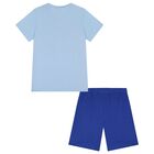 Boys Blue Jurassic Shorts Set, 1, hi-res