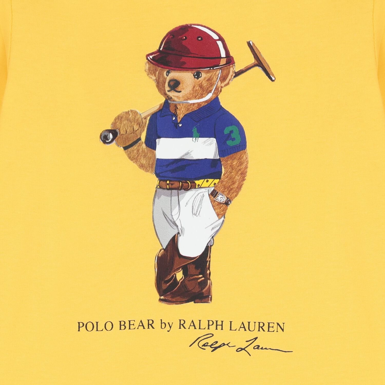 Boys Yellow Polo Bear T-Shirt, 1, hi-res