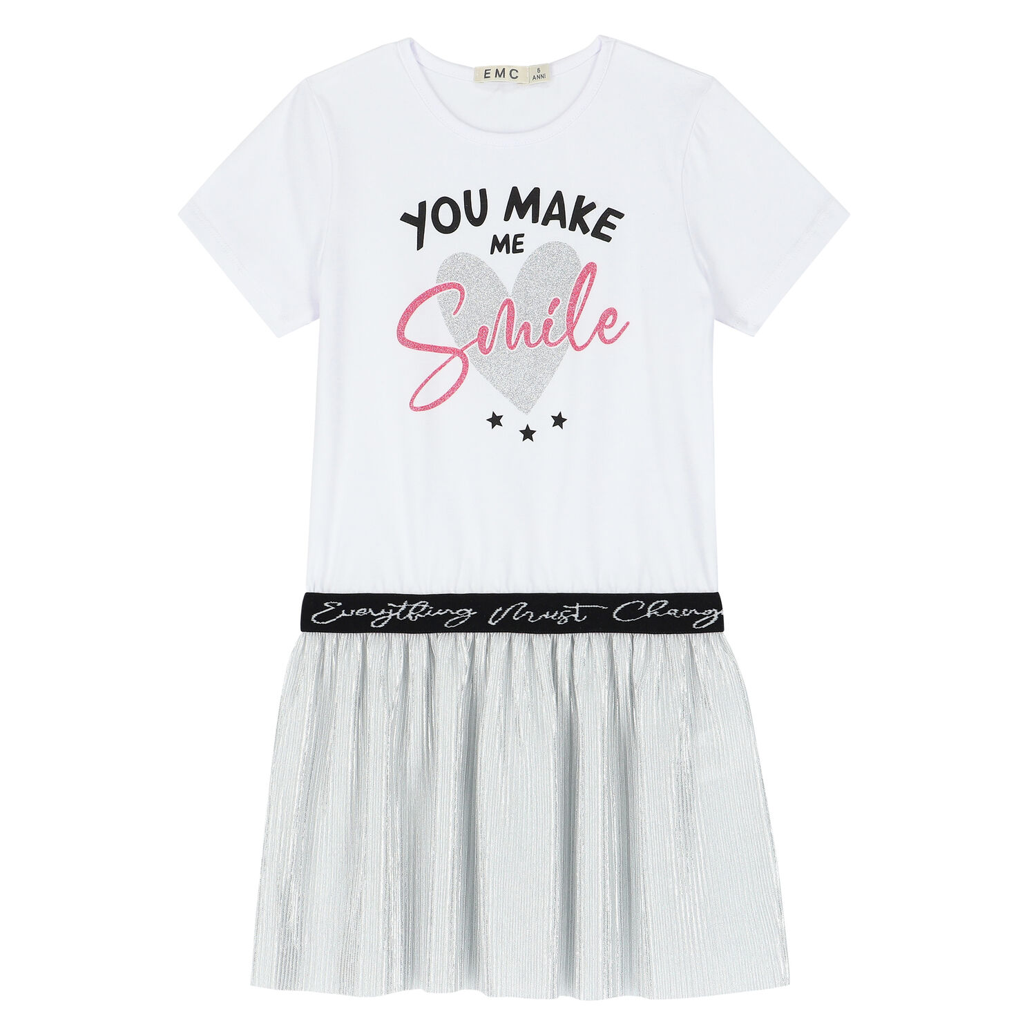 فستان باللون الأبيض والفضي, 1, hi-res