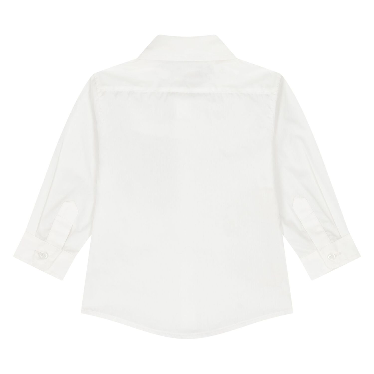 Younger Boys White Logo Shirt, 1, hi-res