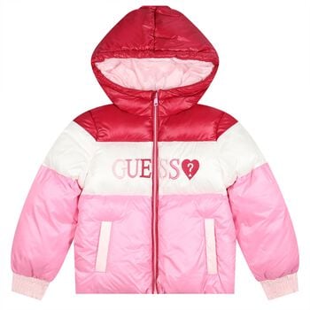 Girls Multi-Coloured Logo Padded Puffer Jacket