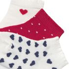 Younger Girls White & Red Socks ( 3 Pack ) , 1, hi-res