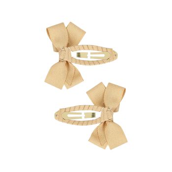Girls Gold Bow Hairclips ( 2-Pack )