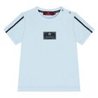Younger Boys Blue Logo T-Shirt, 3, hi-res