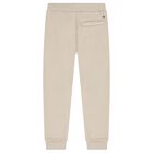 Boys Beige Logo Joggers, 1, hi-res