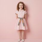Girls Pink Check Dress, 1, hi-res