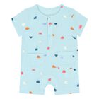Baby Boys Blue Romper, 1, hi-res