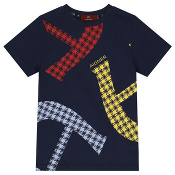 Boys Navy Logo T-Shirt