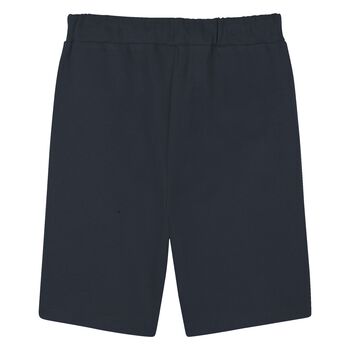 Boys Navy Blue Logo Shorts