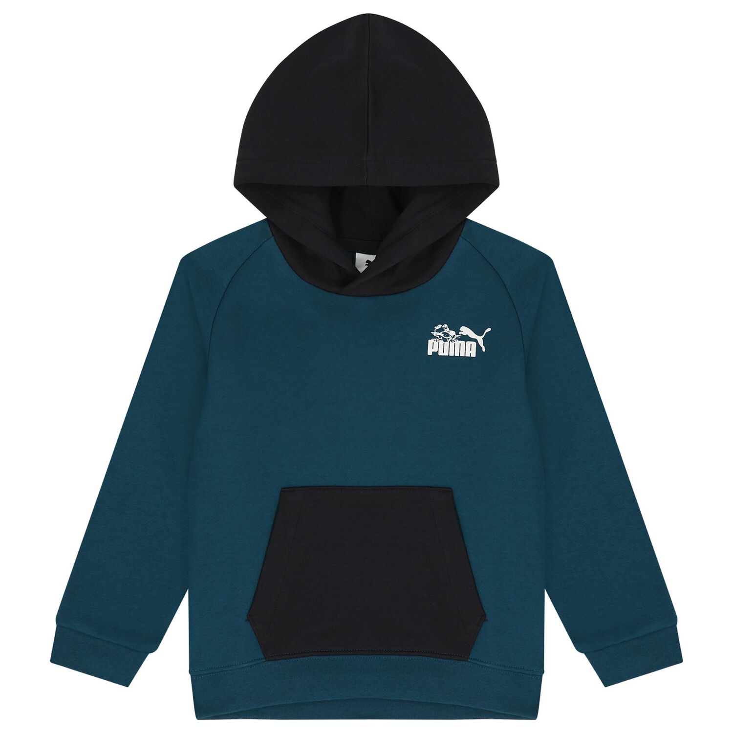 Boys Black & Blue Logo Hooded Top, 1, hi-res