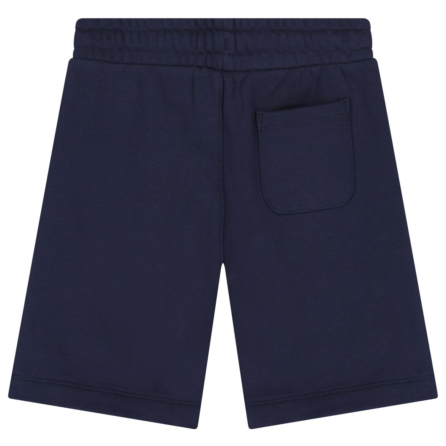 Boys Navy Blue Teddy Bear Logo Shorts, 3, hi-res
