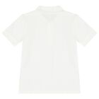 Boys White Logo Polo Shirt, 1, hi-res