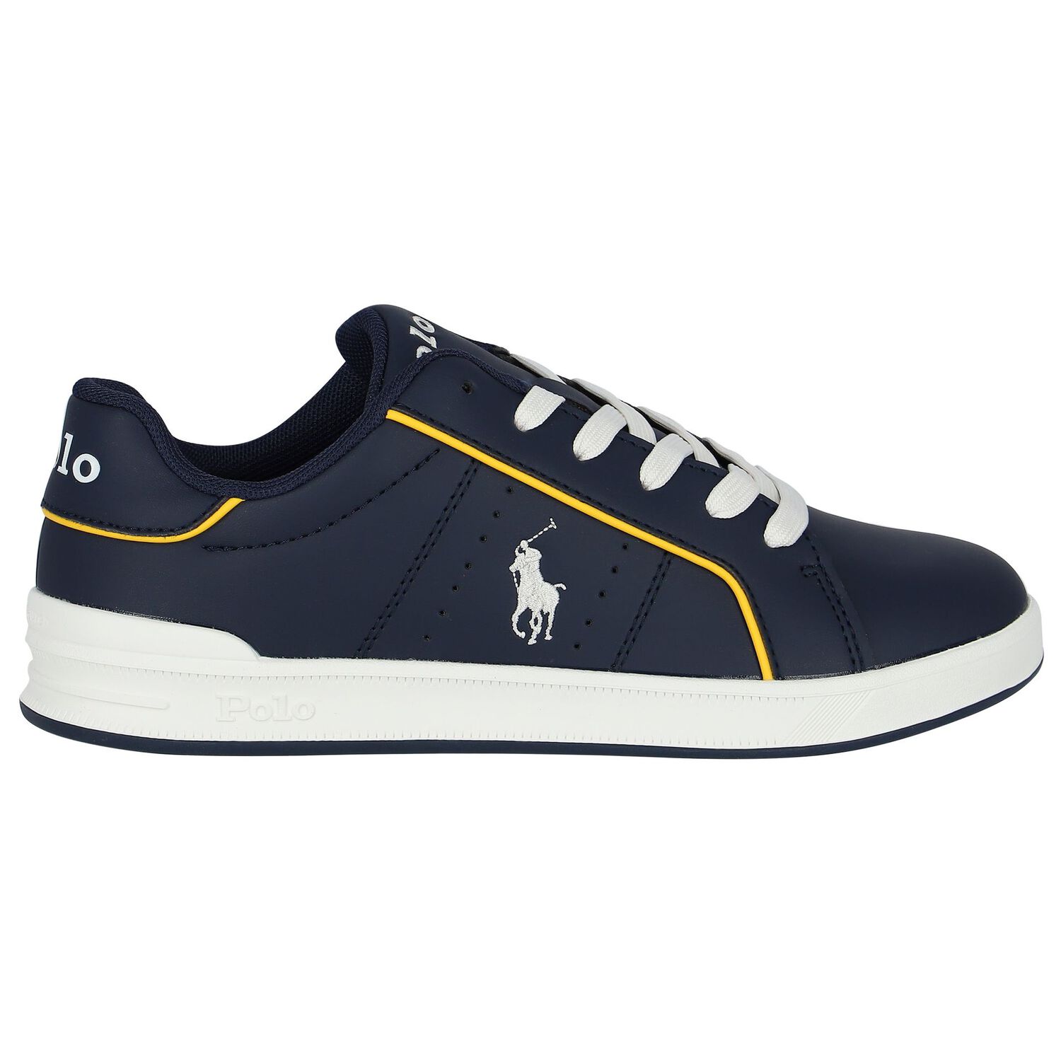 Boys Navy Blue Logo Trainers, 1, hi-res image number null