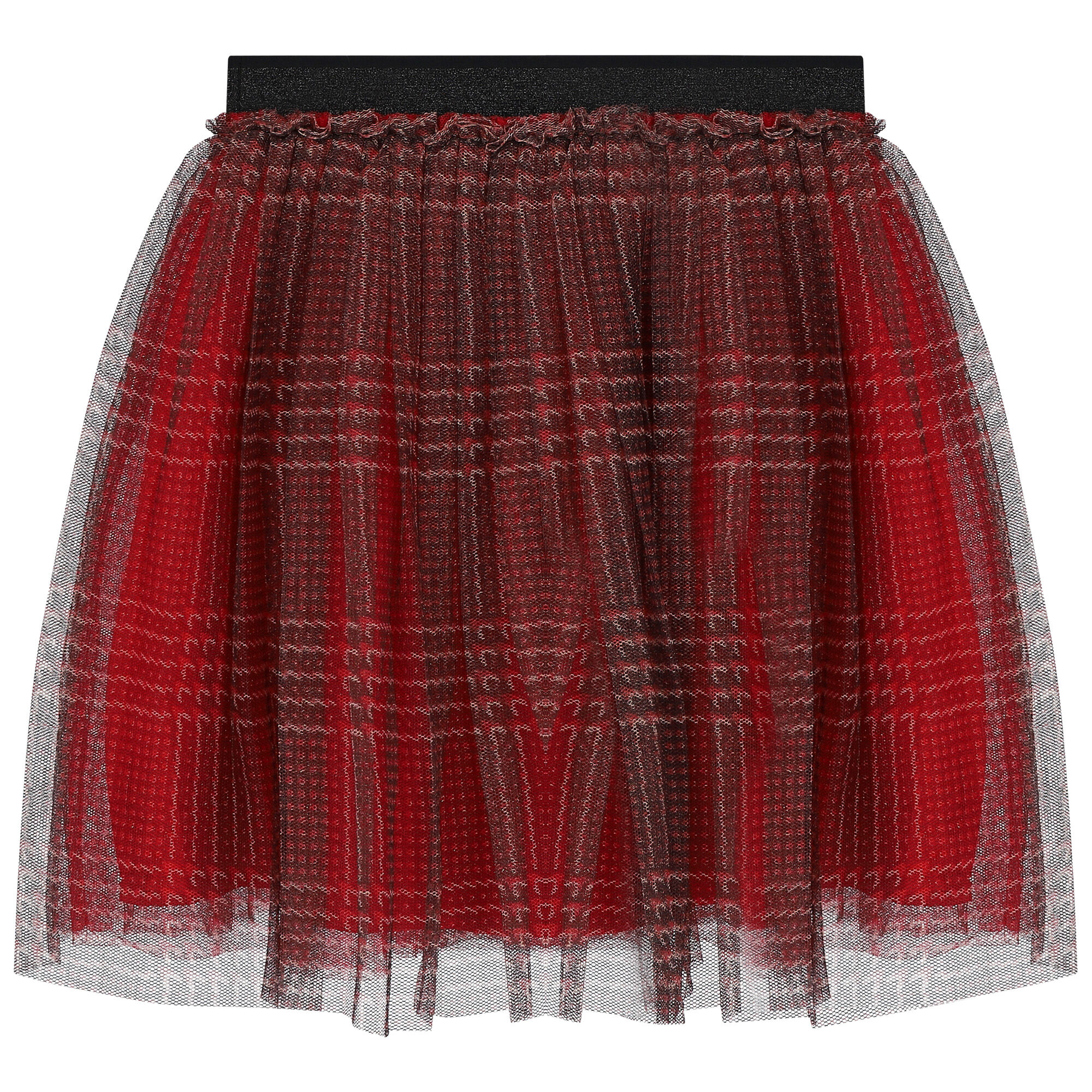 Mayoral Girls Red Tartan Tulle Skirt Junior Couture USA