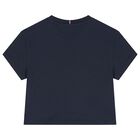 Girls Navy Blue Snoopy Logo T-Shirt, 1, hi-res