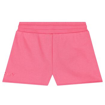 Girls Pink Logo Shorts