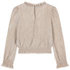 Girls Gold Plissé Skirt Set, 1, hi-res