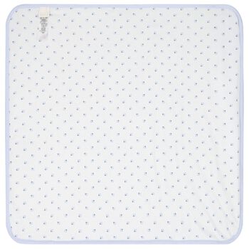 Baby Boys Blue & White Logo Blanket