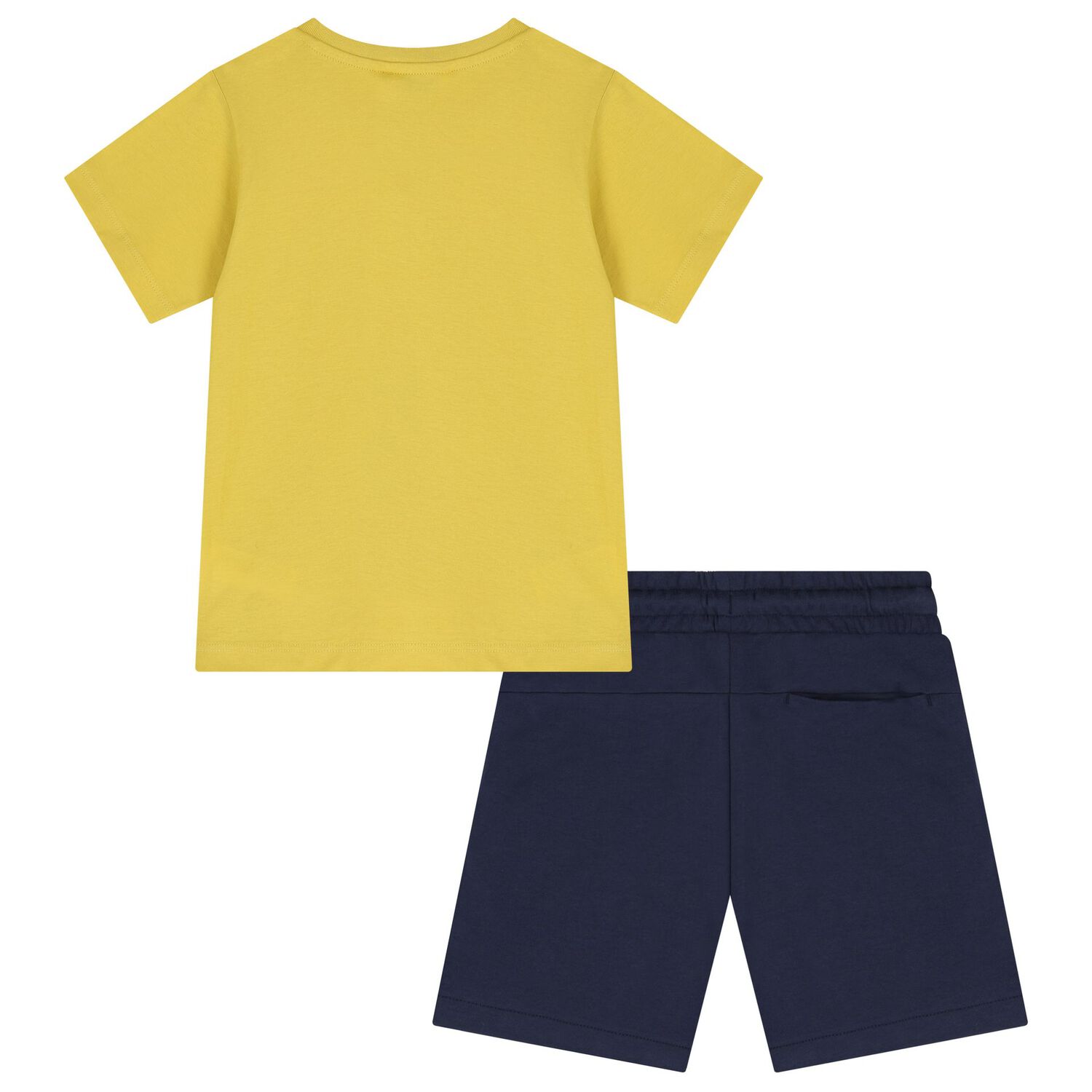 Boys Yellow & Navy Blue Shorts Set, 2, hi-res