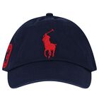 Boys Navy Blue Logo Cap, 1, hi-res