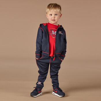 Boys Navy Logo Tracksuit