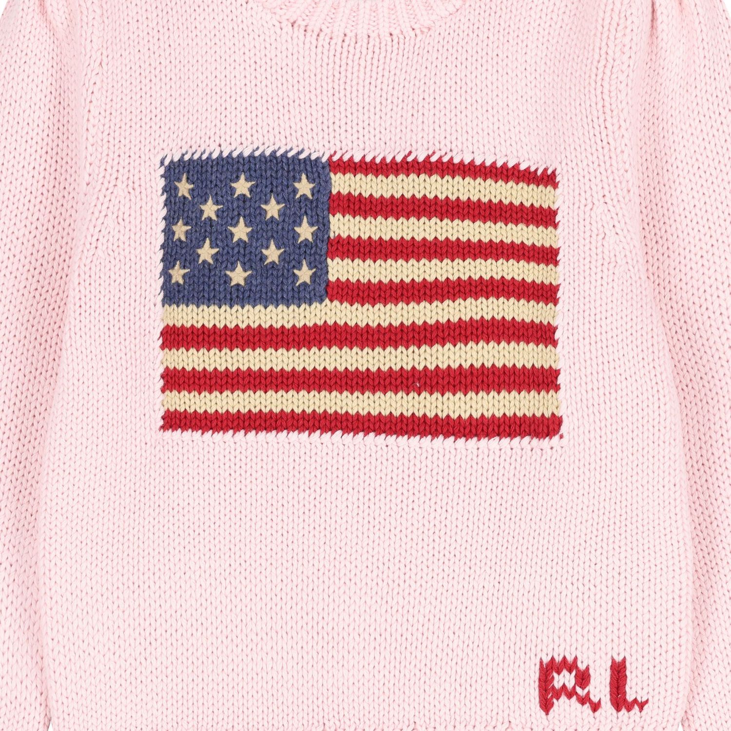Girls Pink Logo Knitted Jumper, 1, hi-res image number null