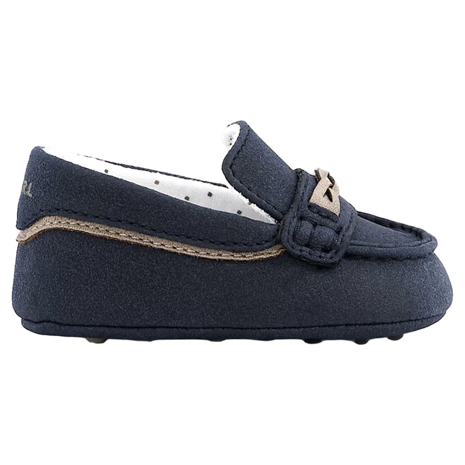 Baby Boys Navy Blue Suede Pre Walker Moccasins, 3, hi-res