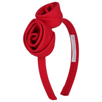 Girls Red Roses Headband