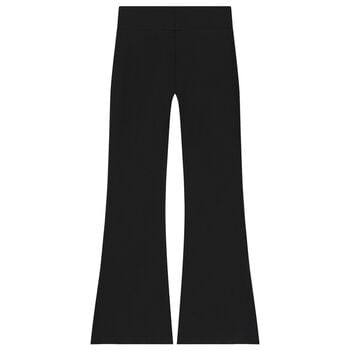 Girls Black Logo Leggings