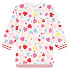 طقم بنات ليغنز بطبعة قلب باللون الأبيض والوردي , 1, hi-res