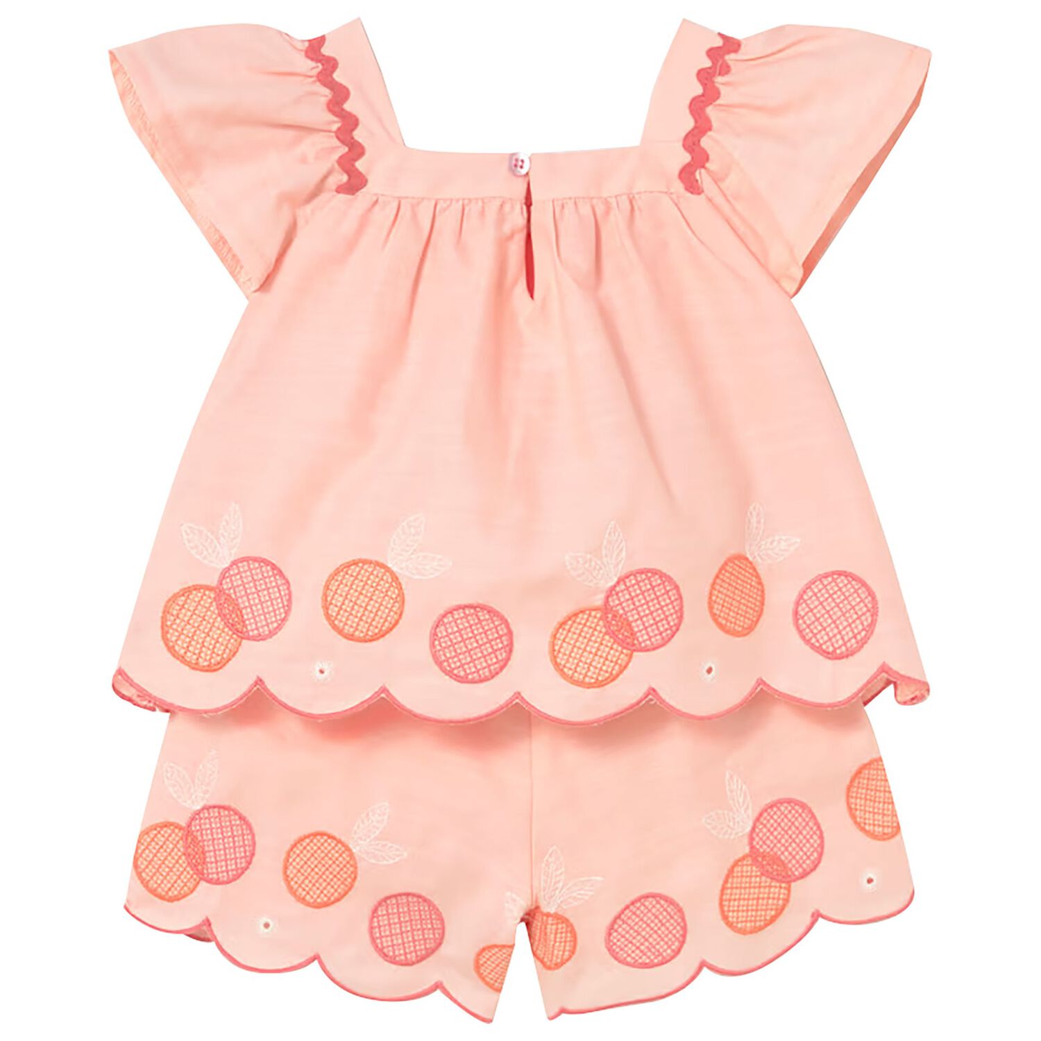 Younger Girls Coral Shorts Set, 1, hi-res