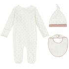 Baby Girls Ivory Babygrow Gift Set, 2, hi-res