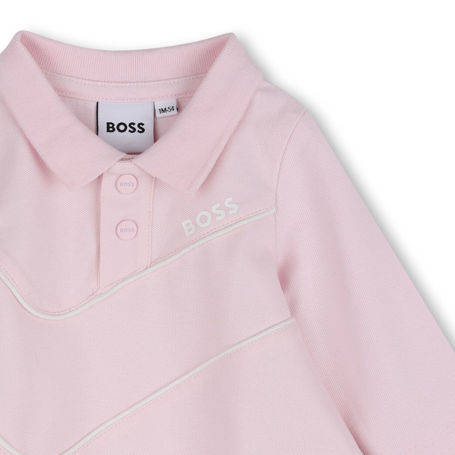 Younger Girls Pink Logo Polo Dress, 1, hi-res