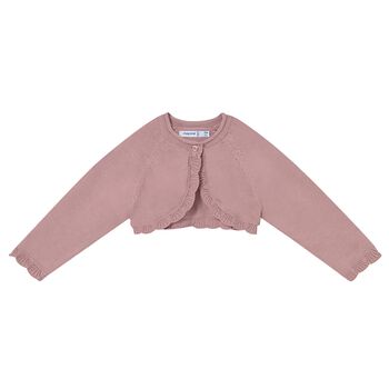 Younger Girls Pink Knitted Cardigan