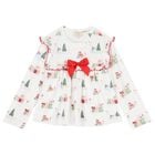 Girls Ivory Christmas Pyjamas, 1, hi-res
