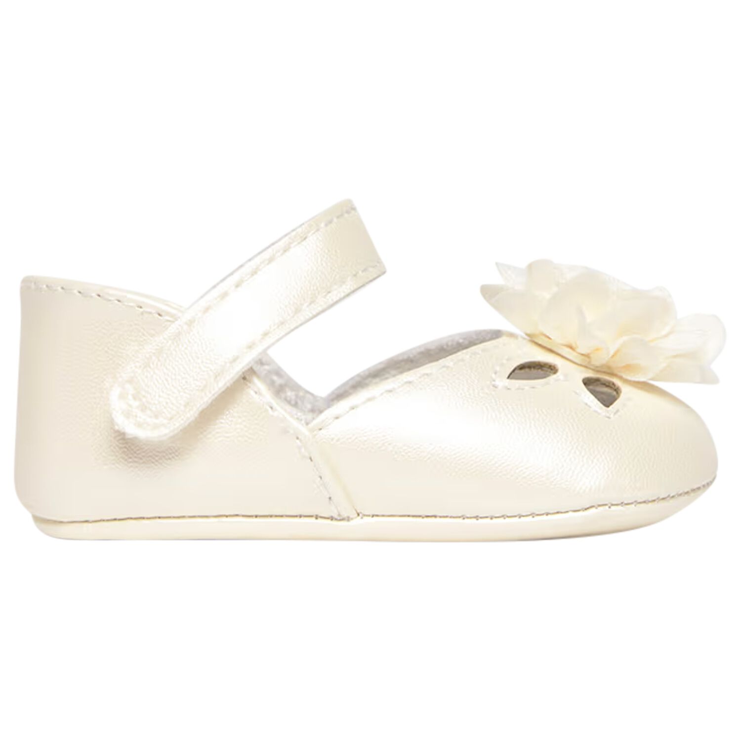 Baby Girls Ivory Flower Pre Walker Shoes, 2, hi-res