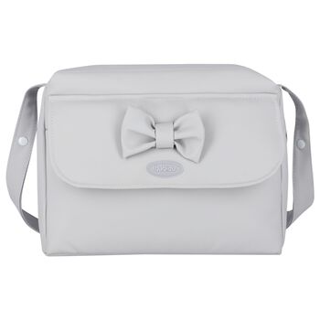 Grey Bow Baby Changing Bag