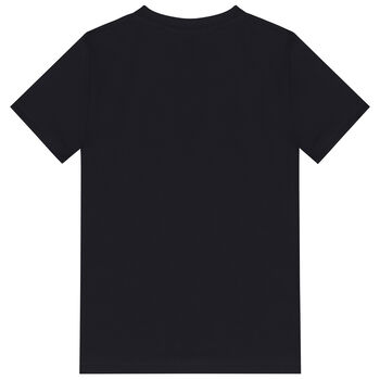 Boys Navy Blue Logo T-Shirt