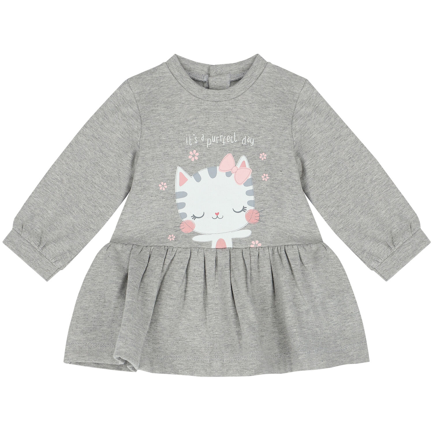 Younger Girls Grey Cat Dress, 1, hi-res image number null