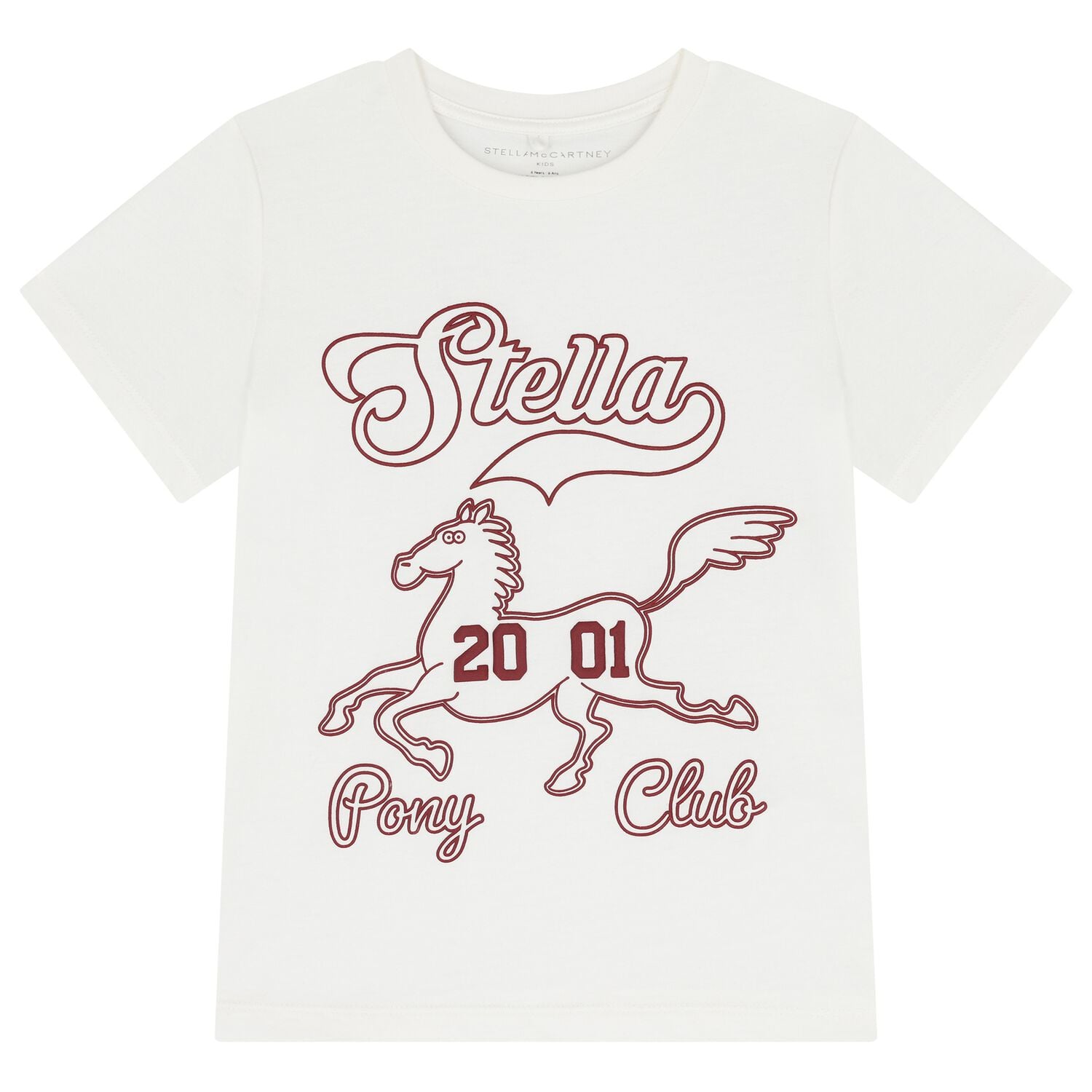 Girls Ivory Horse Logo T-Shirt, 1, hi-res