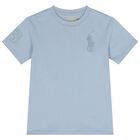 Boys Blue Logo T-Shirt, 1, hi-res