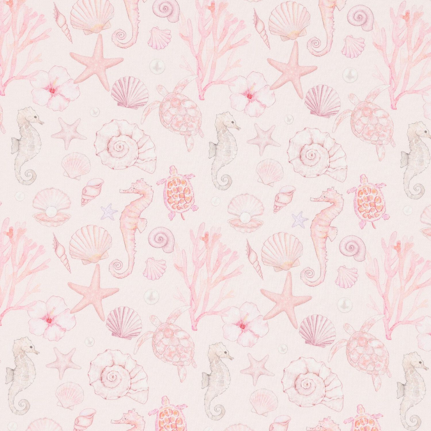 Baby Girls Pink Coral Shells Blanket, 1, hi-res
