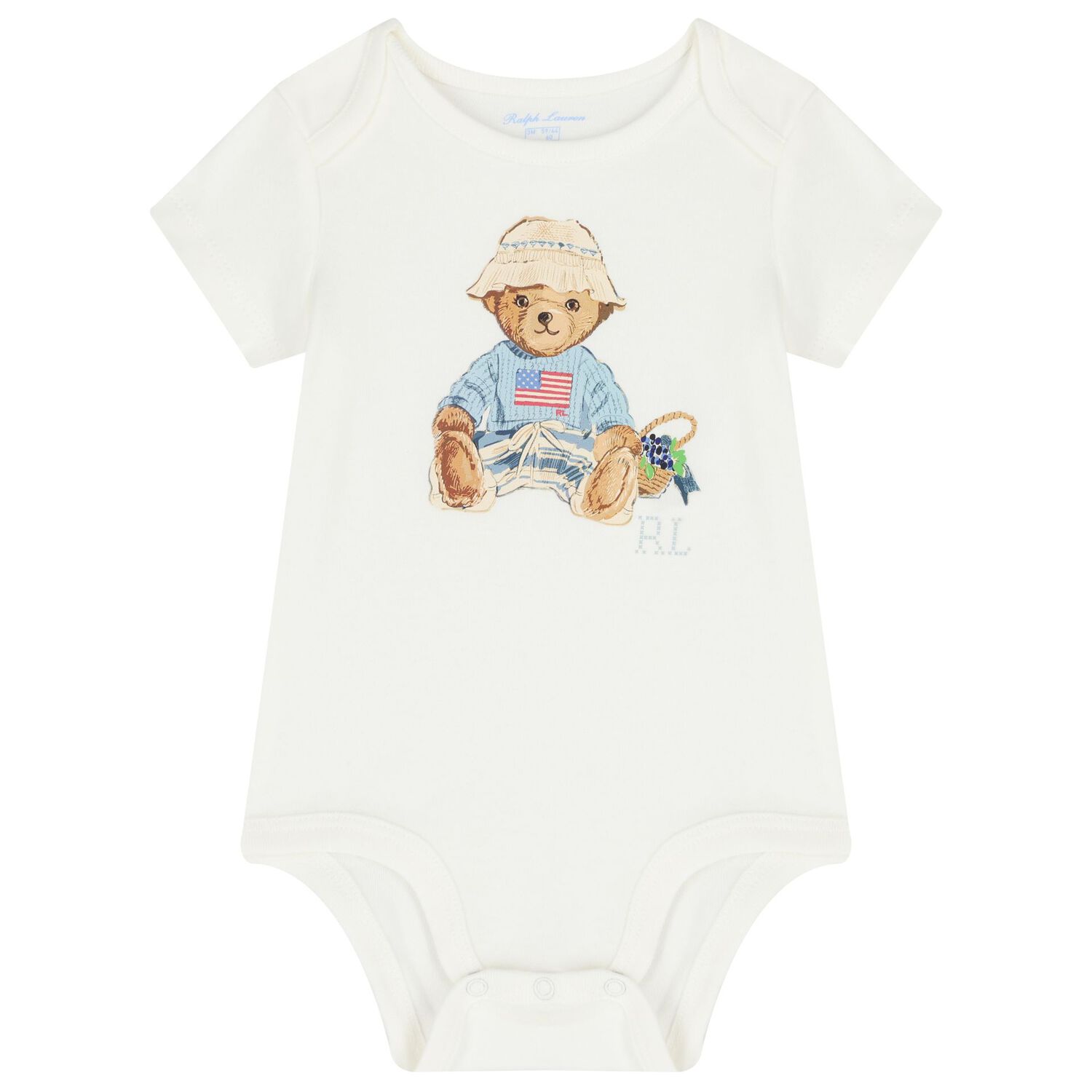 Ivory Polo Bear Bodysuits ( 2 Pack ), 1, hi-res