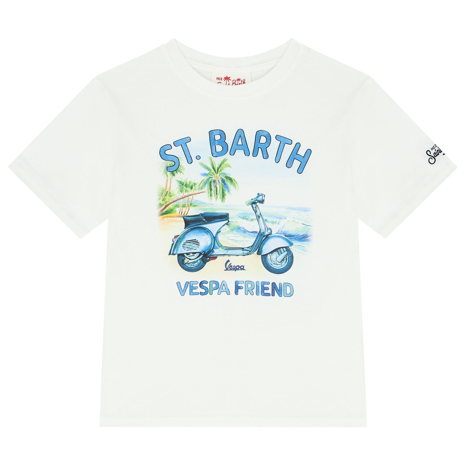 Boys White Vespa T-Shirt, 1, hi-res image number null