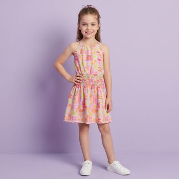 Girls Multi-Coloured Sleeveless Dress